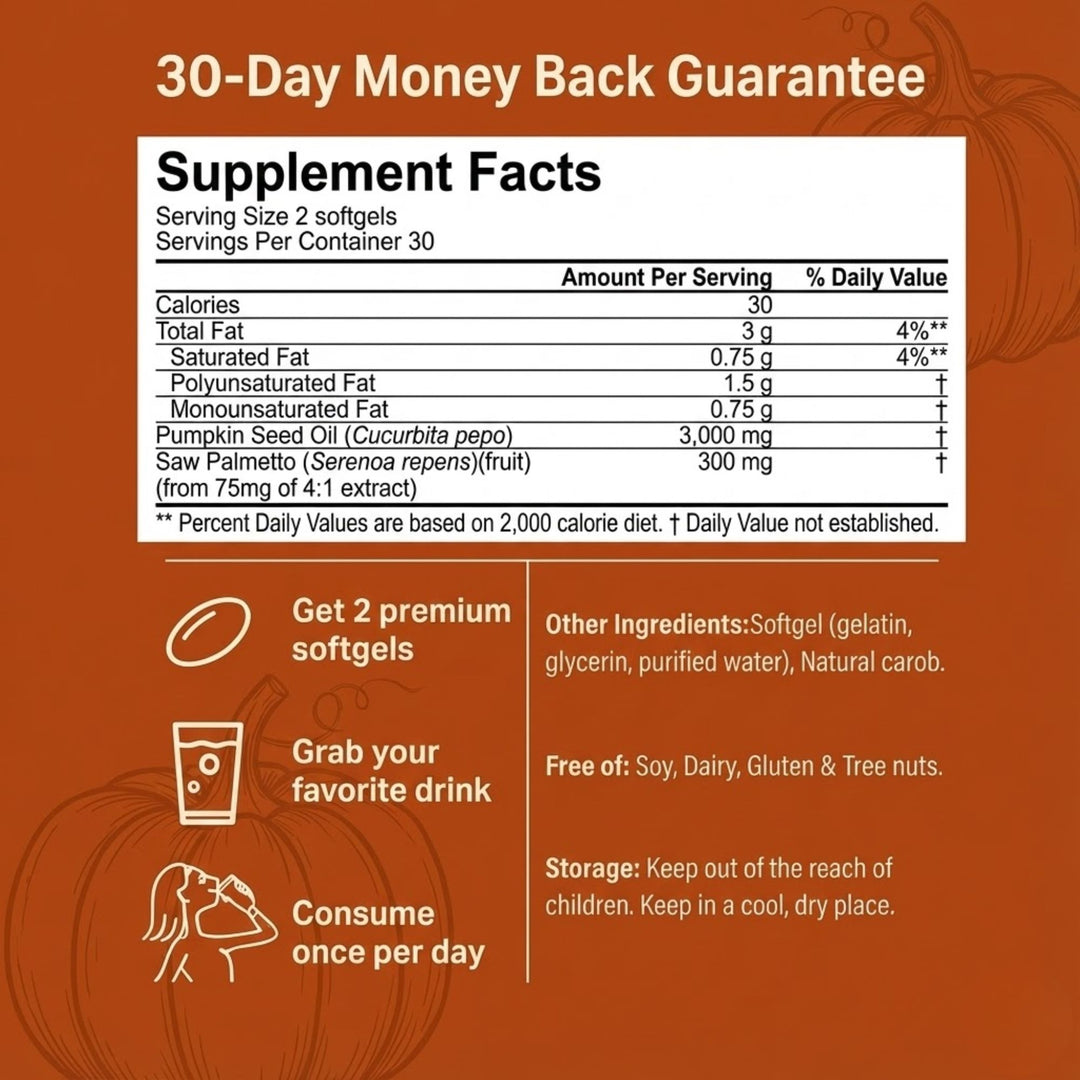 Zovost® Pumpkin Seed Oil Softgels