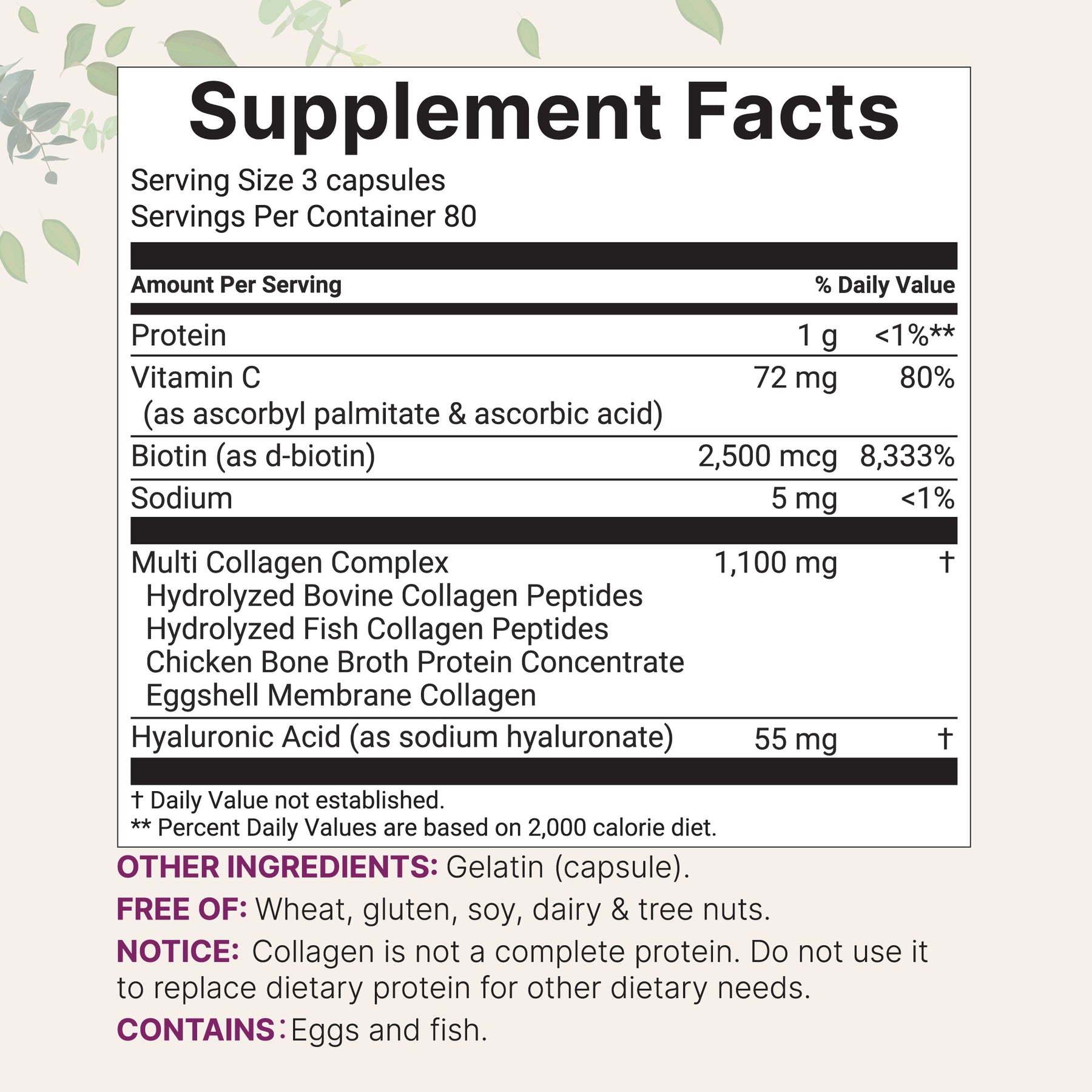 Vitalix Multi Collagen Complex, 240 Capsules